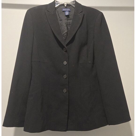 Ann Taylor Black Blazer Size 8 Womens Career Business Office Jacket - Picture 1 of 3